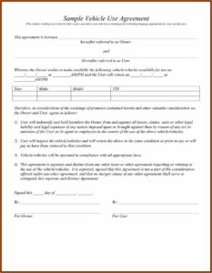 Vehicle Lease Examples