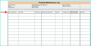 Vehicle Maintenance Log Template Pdf