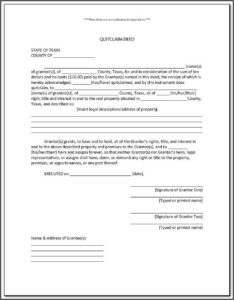 Virginia Quit Claim Deed Form