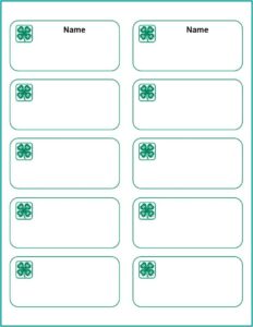 Visitor Badge Template Free