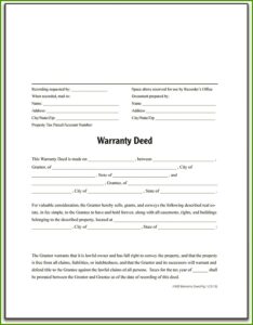 Warranty Deed Forms