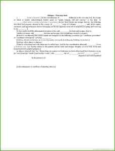 Warranty Deed Template Free