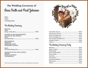 Wedding Bulletin Templates Free