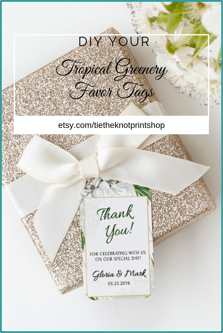 Wedding Favor Gift Tags Template