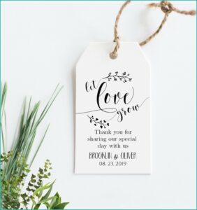Wedding Favor Tag Template Printable