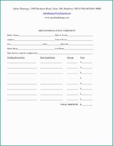 Wedding Hair And Makeup Contract Template