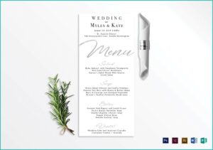Wedding Menu Card Template Word