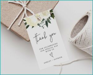 Wedding Party Favor Tag Template