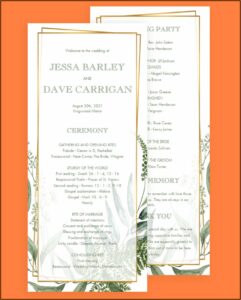 Wedding Programs Templates