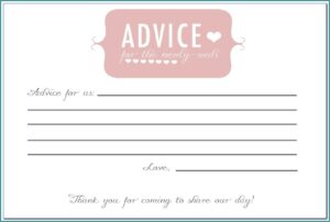 Wedding Registry Announcement Cards Template