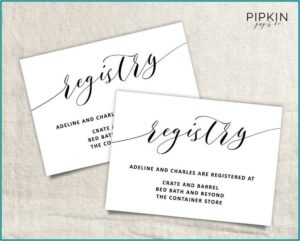 Wedding Registry Card Template