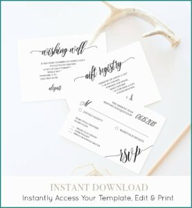 Wedding Registry Insert Card Template