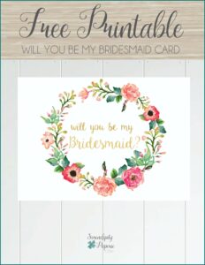 Will You Be My Bridesmaid Letter Template Free