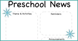 Winter Preschool Newsletter Template
