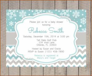 Winter Wonderland Baby Shower Invitations Templates