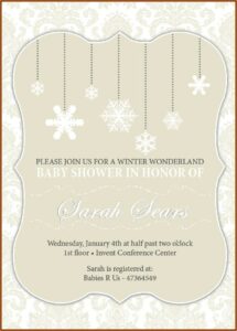 Winter Wonderland Baby Shower Invitations Templates Free
