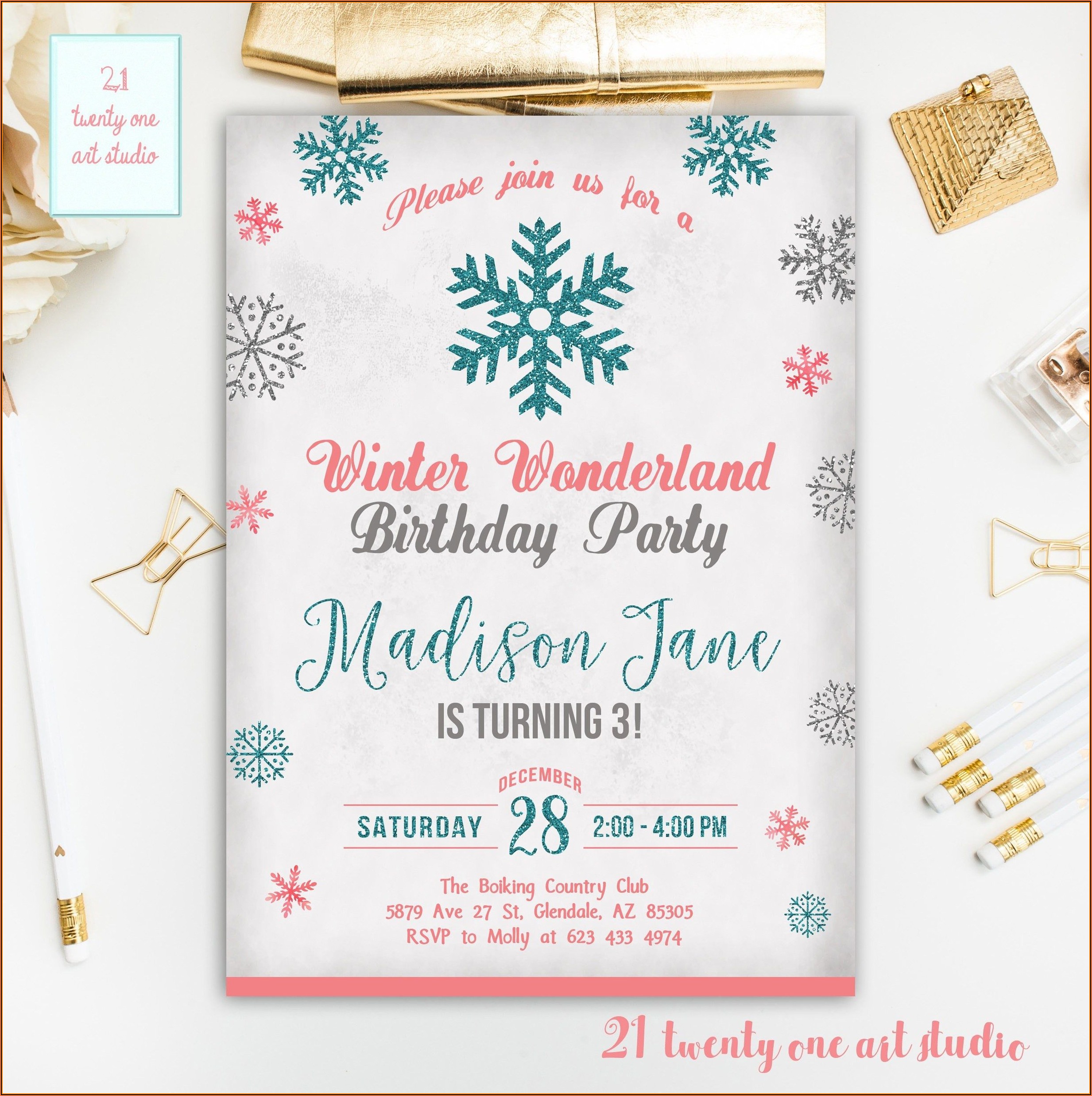 Winter Wonderland Invitations Templates Free