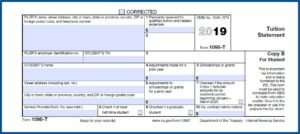 1098 T Form Box 1 Blank