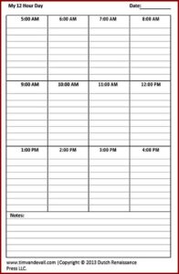 24 7 12 Hour Shift Schedule Template