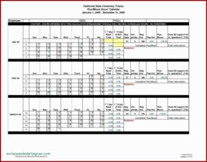 24 Hour 7 Day Work Schedule Template Excel