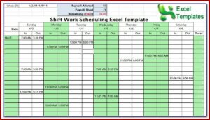 24 Hour Shift Calendar Template