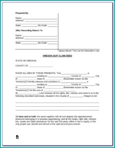 Alabama Quit Claim Deed Form Free