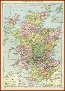 Antique Map Of Scotland
