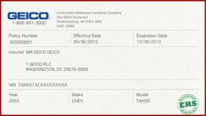 Auto Insurance Id Card Template Pdf