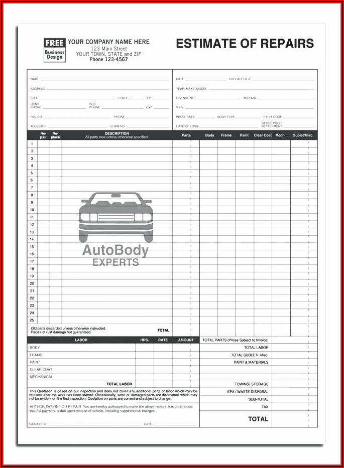 auto-repair-estimate-template-excel