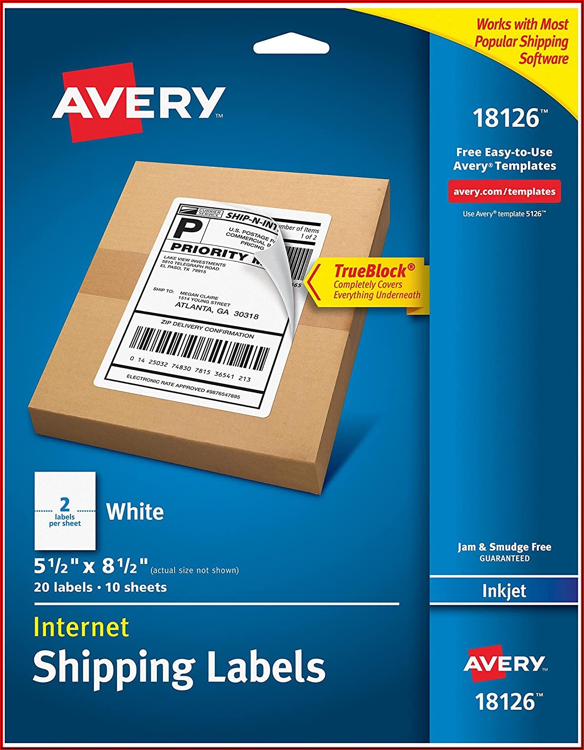 Avery 4X5 Label Template
