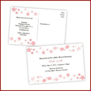 Baby Shower Postcard Invitations Templates