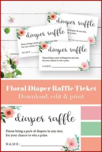 Baby Shower Raffle Ticket Template