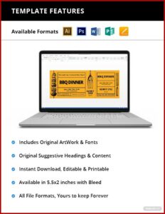 Bbq Ticket Template