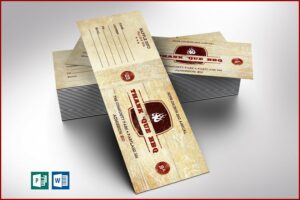 Bbq Ticket Template Word