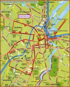 Belfast Hop On Hop Off Tour Map