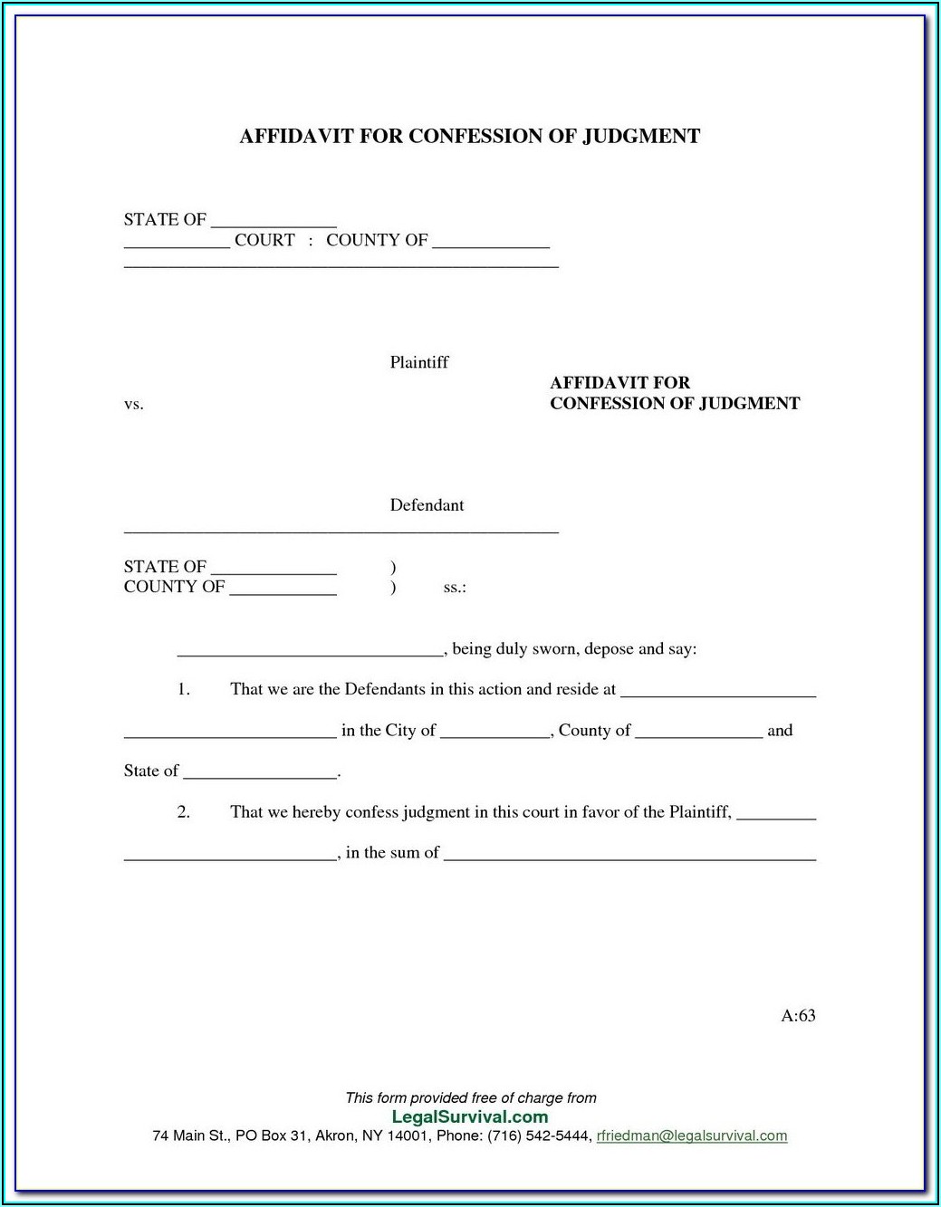 Blank Affidavit Form Zimbabwe Pdf
