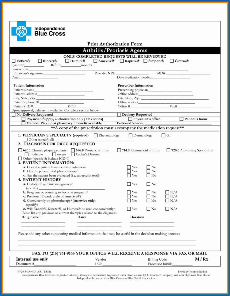 Blue Cross Blue Shield Prior Authorization Form Maryland
