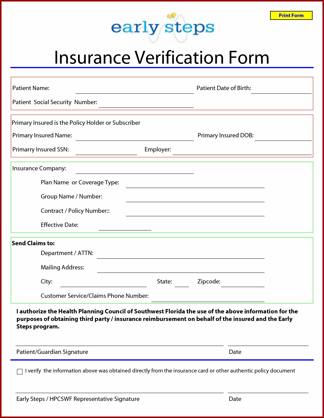Canadian Auto Insurance Id Card Template