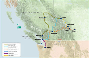 Canadian Rockies Train Map