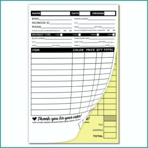 Carbonless Order Forms