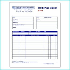 Carbonless Service Order Forms