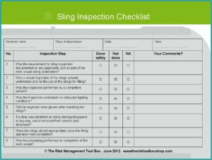 Chain Sling Inspection Form
