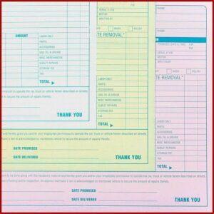 Collision Repair Estimate Form
