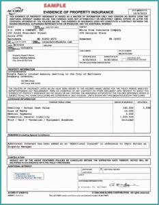 Commercial Property Insurance Acord Form