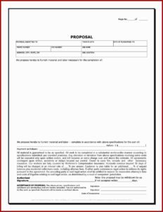 Contractor Bid Proposal Template Free