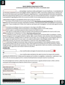 Covid Waiver Of Liability Form Template