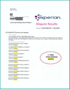 Credit Dispute Form For Experian