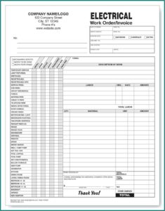 Custom Carbonless Work Order Forms