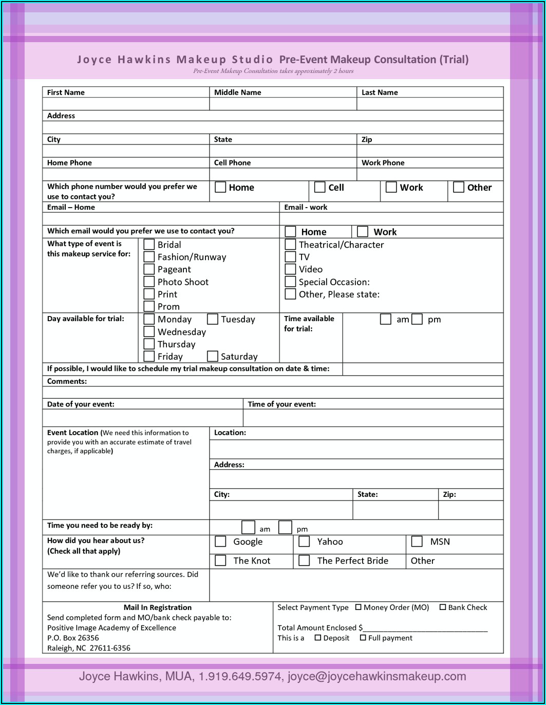 Dermaplaning Client Consultation Form