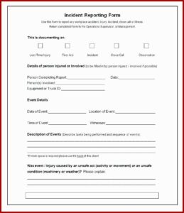 Disaster Recovery Incident Report Template